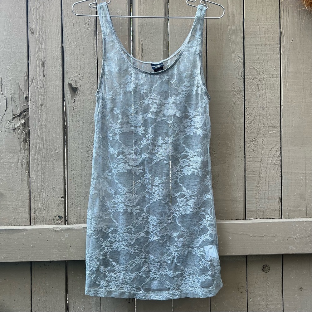 Light Blue Layering Lace Top.